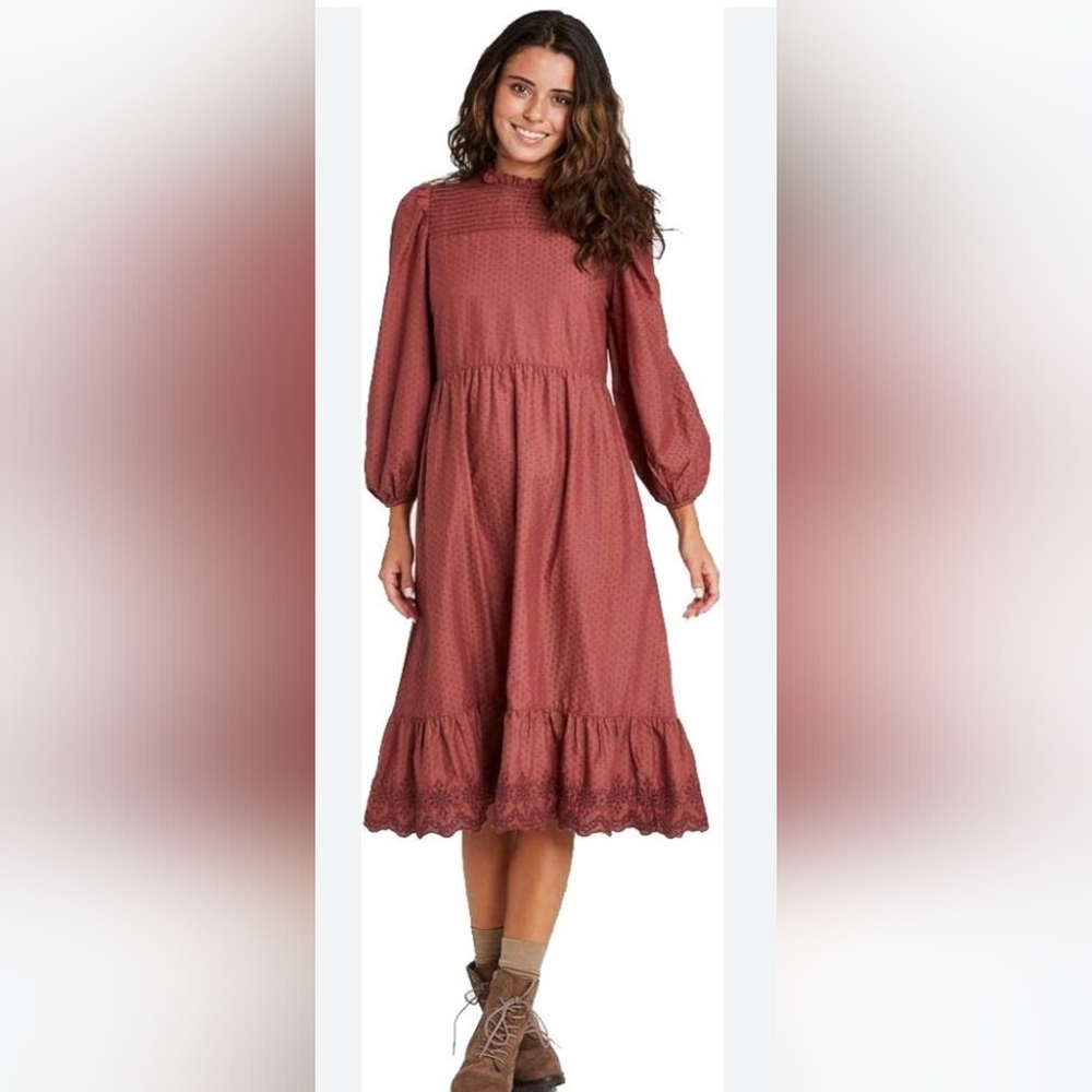 Universal Thread Long Sleeve Rust Dress